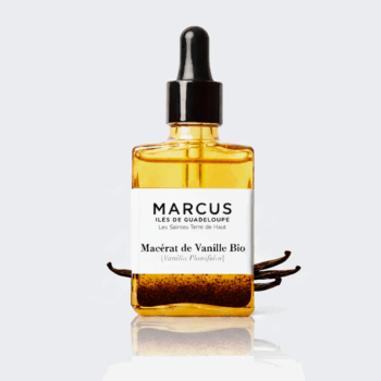 Flacon Macérat de Vanille Bio Vanilla Planifolia Marcus Île de Groix - Huile de soin naturelle et artisanale des Îles de Guadeloupe